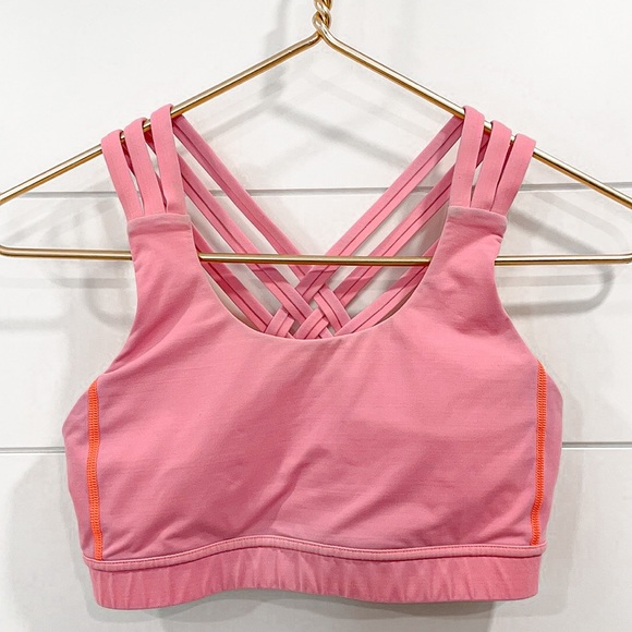 lululemon athletica Other - Lululemon Bubblegum Pink 3 Strap Cross Sports Bra Size 8